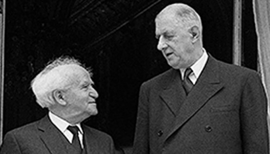 Charles de Gaulle et David Bengourion le 14.06.1960 à l'Elysée